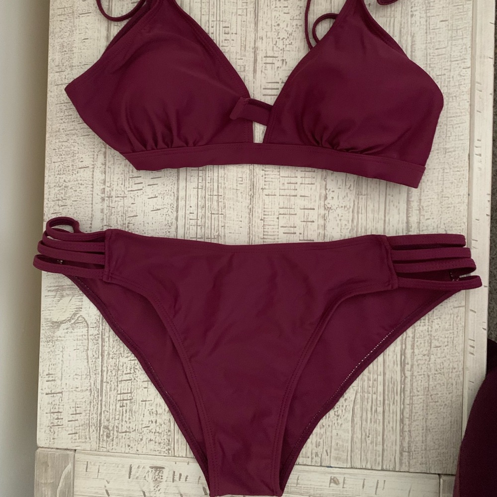 SHEIN purple matching bikini set, size m